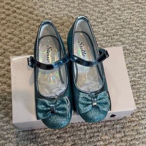 Glittery Blue Kids Shoes